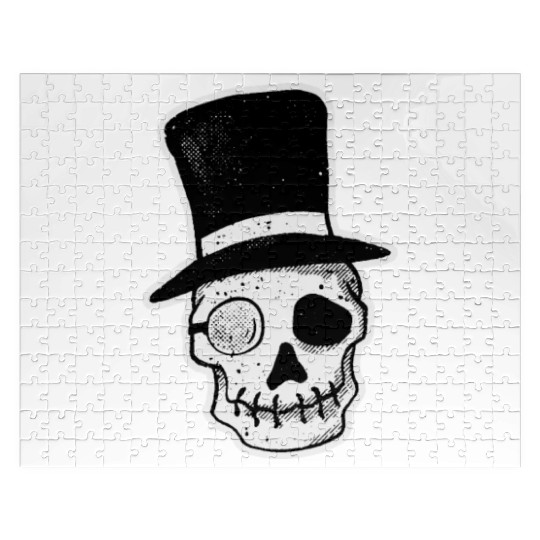 Mr. Dead Gentleman Skull Halloween Jigsaw Puzzles