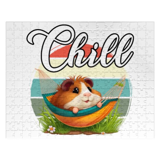 Guinea Pig Chill Relaxing for a Guinea pig Lover Jigsaw Puzzles