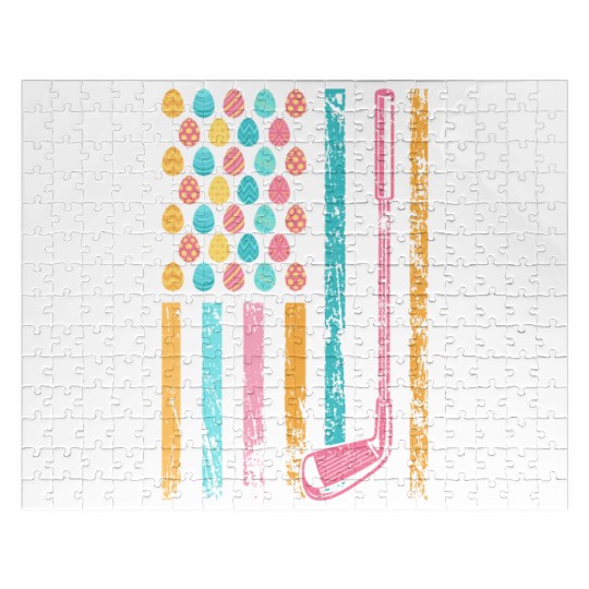American Sports Flag Easter Egg Decor Golf Club Jigsaw Puzzles