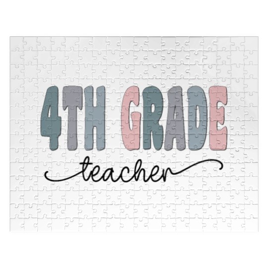 4th Grade Teacher Gift Matching Teacher Squad Jigsaw Puzzles