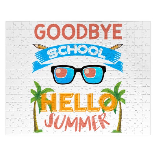 Last Day of School Goodbye School Hello Summer Jigsaw Puzzles