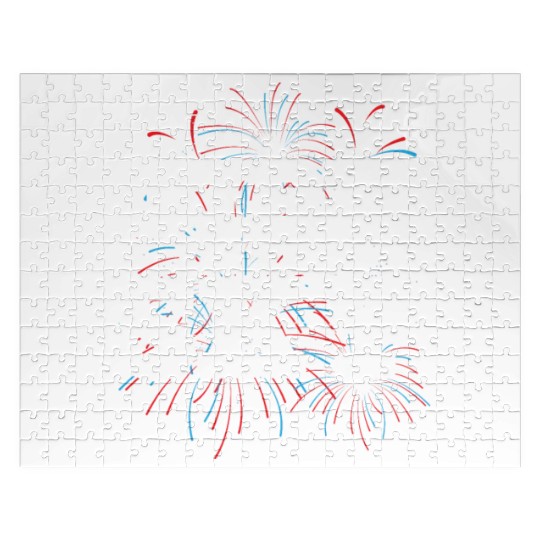 Fire In The Sky Patriotic America USA 4th Of July Jigsaw Puzzles