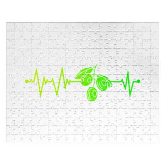Green Olive Heartbeat Jigsaw Puzzles