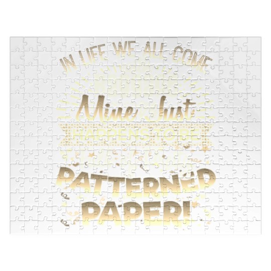 Scrapbooker Life Has Baggage Mine Patterned Paper Jigsaw Puzzles