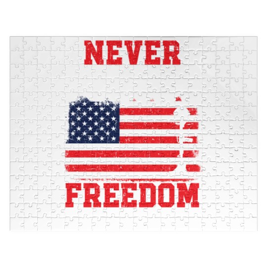 Never Forget Freedom Is Not Free USA Memorial Day Jigsaw Puzzles