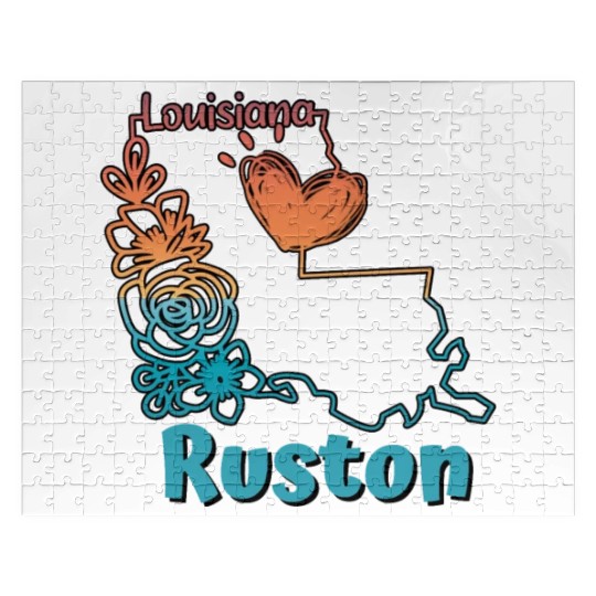 I love my home town in Ruston Louisiana Jigsaw Puzzles