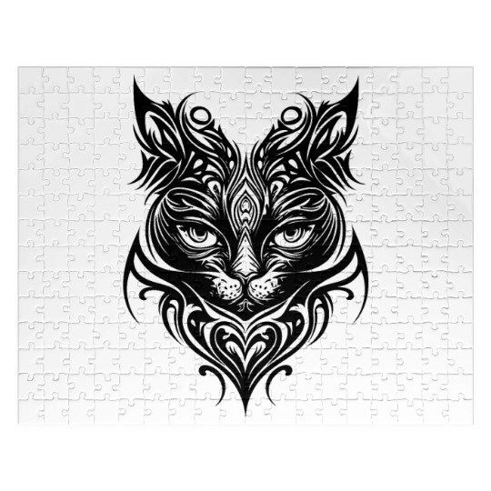 Cute Kittens In Tattoo Style Jigsaw Puzzles