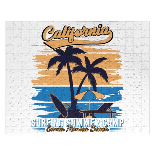 California Surfing Summer Camp Jigsaw Puzzles
