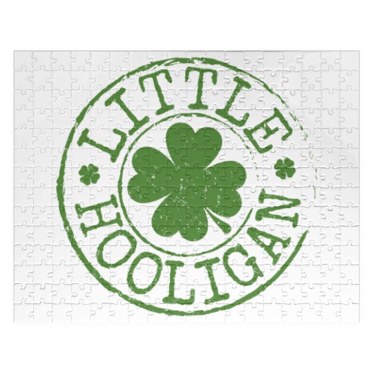 Little Hooligan Irish Clovers Kids Boy Girl St Pat Jigsaw Puzzles