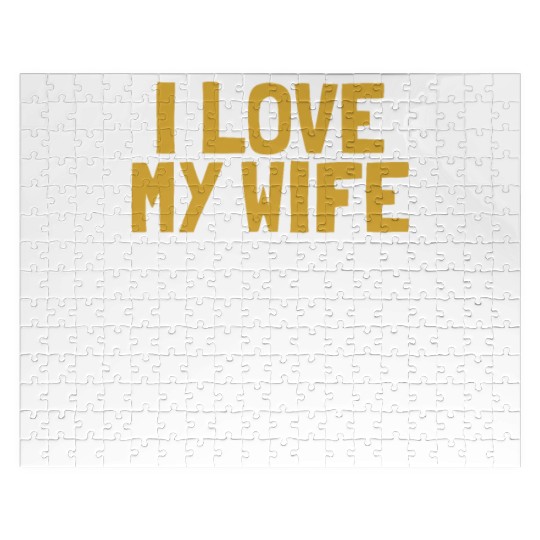 I Love My Wife Lacrosse Lax Legend Fan Mom Goalie Jigsaw Puzzles