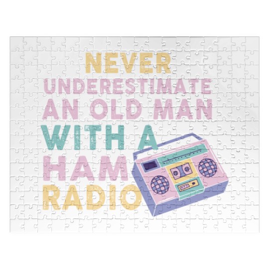 Never Underestimate An Old Man With A Ham Radio Jigsaw Puzzles