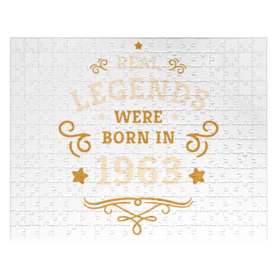60th Birthday Gift Real Legends were born in 1963 Jigsaw Puzzles