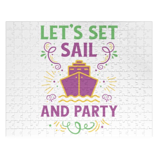 Mardi Gras Cruise Ship Carnival Cruising Party Jigsaw Puzzles