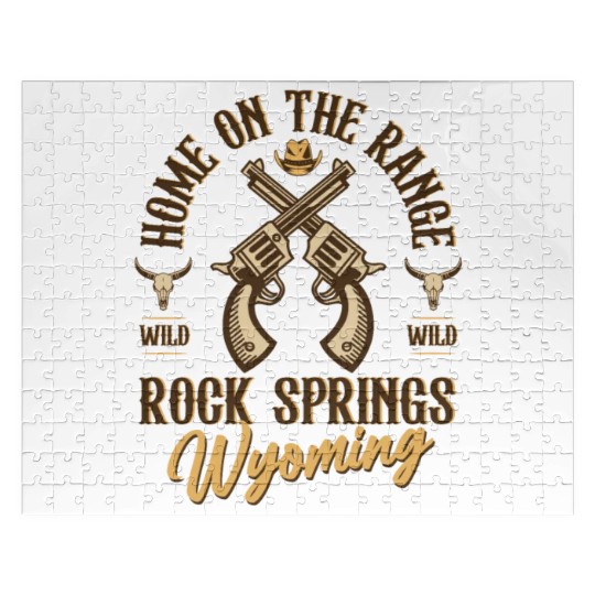 RockSprings Wyoming wild west town Jigsaw Puzzles