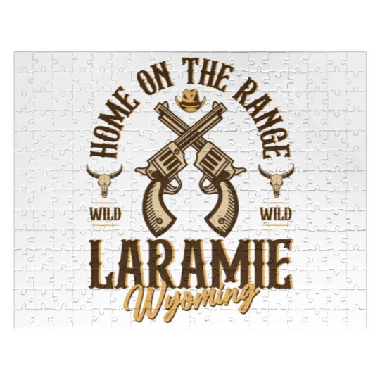 Laramie Wyoming wild west town Jigsaw Puzzles