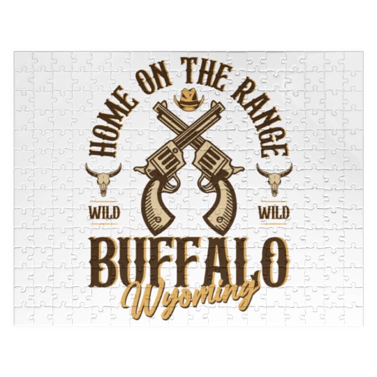 Buffalo Wyoming wild west town Jigsaw Puzzles