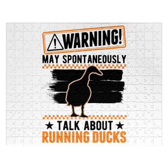 Warning Runner Duck Bottle Running Jigsaw Puzzles