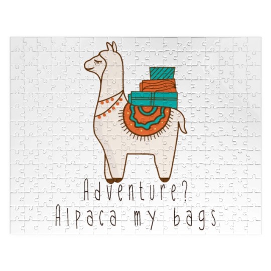 Adventure? Alpaca My Bags - Funny - Joke Jigsaw Puzzles