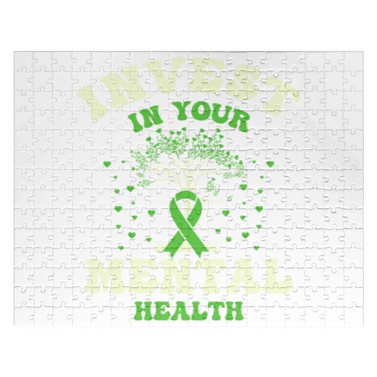 Invest In Your Mental Health Awareness Depression Jigsaw Puzzles