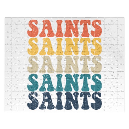 Saints High School Saints Sports Team Retro Saints Jigsaw Puzzles