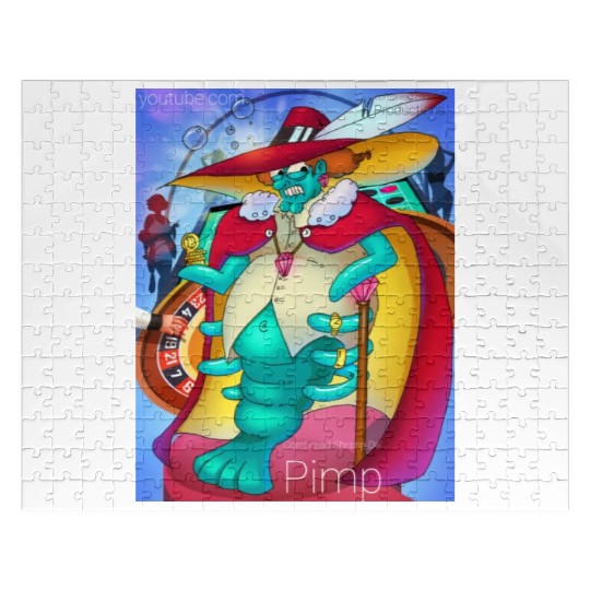 Cornbread Shrimp Da' Pimp (green) Jigsaw Puzzles