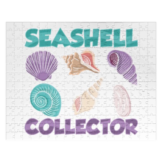 Seashell Collector Beach Collect Seashells Jigsaw Puzzles