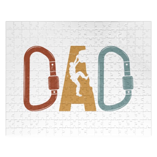 Mountain Climbing Dad Mountaineering Jigsaw Puzzles
