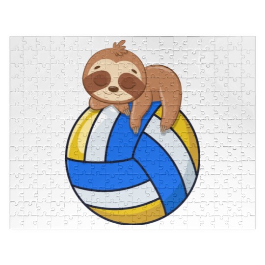 Funny Volleyball Sloth Lover Jigsaw Puzzles