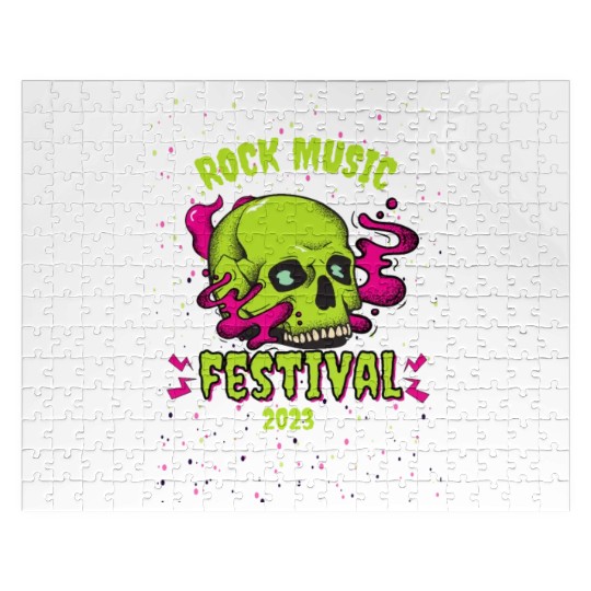 Skull Givin' Raspberry Dk , Rock music Jigsaw Puzzles