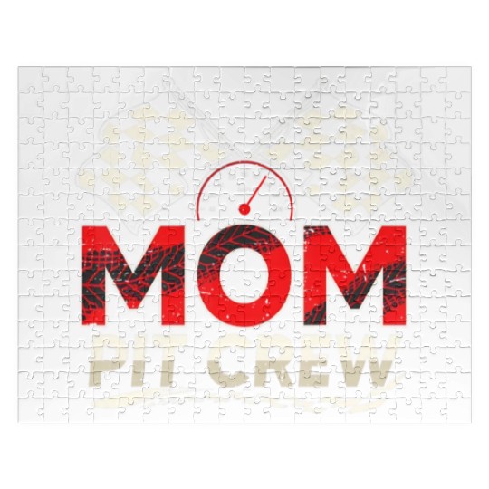 Funny Mom Pit Crew Race Car Lover Racing Family M Jigsaw Puzzles