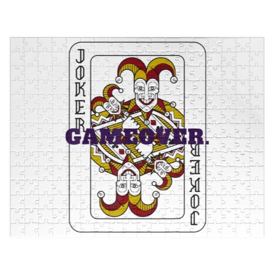 GAME OVER Joker Playing Card Jigsaw Puzzles