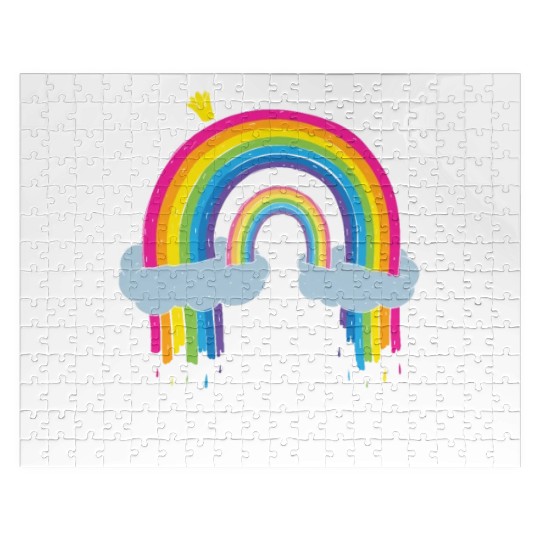 Farmer Farming Cute Boho Rainbow Jigsaw Puzzles
