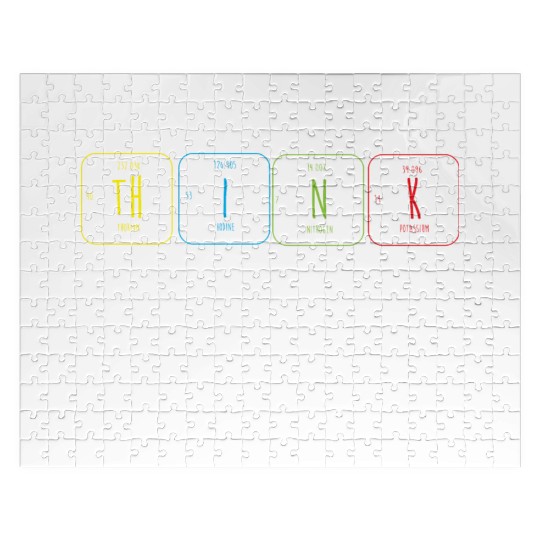 Science Pun Think Like A Proton Stay Positive Jigsaw Puzzles