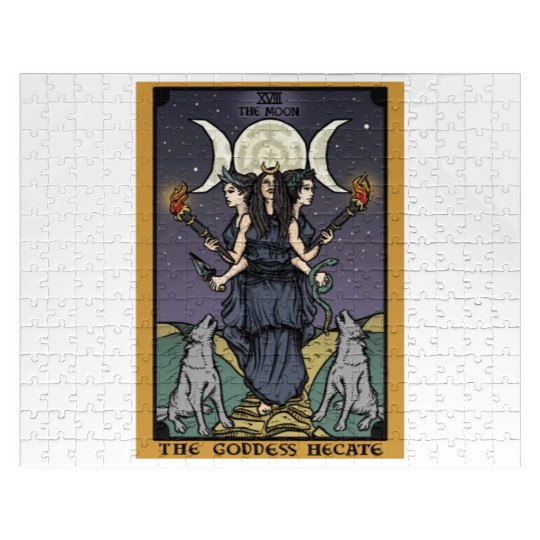 The Goddess Hecate in The Moon Tarot Card Jigsaw Puzzles