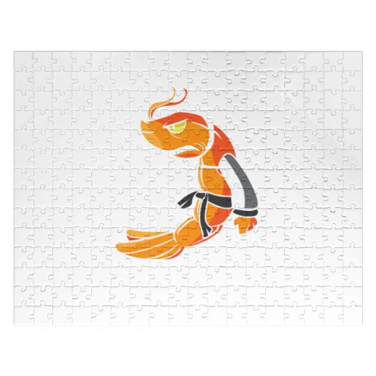 Funny Jiu Jitsu Shrimp Pun Shrimpin Aint Easy Jigsaw Puzzles