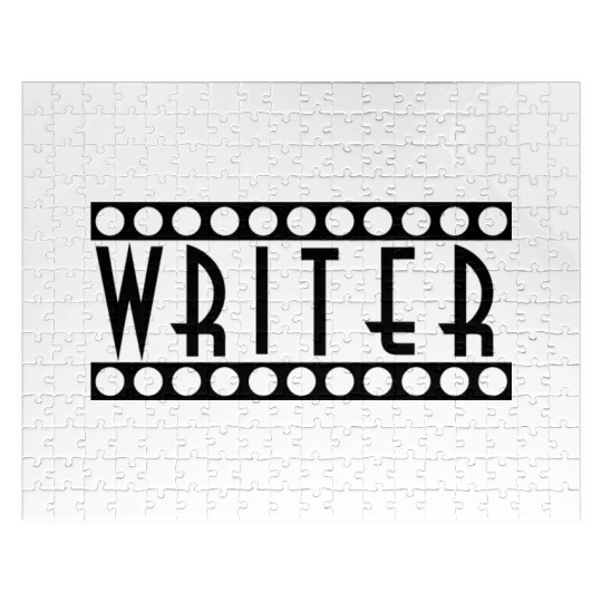Writer with Showbiz Film Tape Border Jigsaw Puzzles