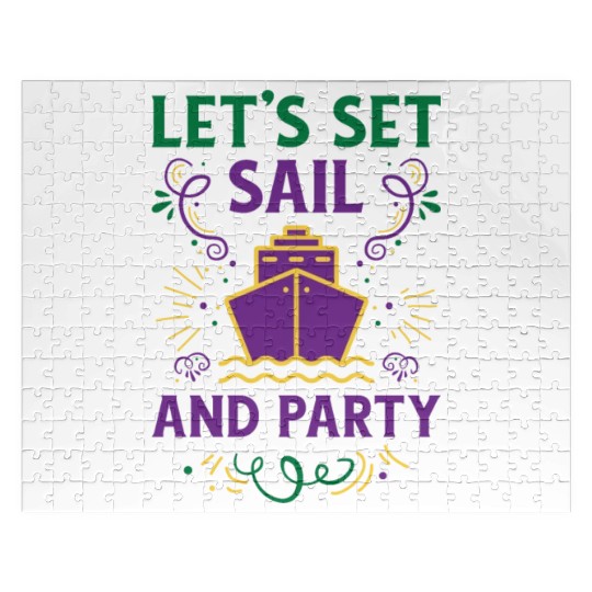 Mardi Gras Cruise Ship Carnival Cruising Party Jigsaw Puzzles