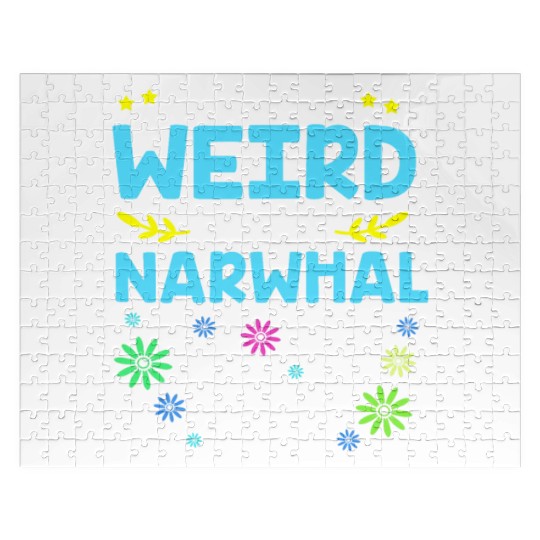 Funny Sea Animal Im Not Weird Im A Narwhal Jigsaw Puzzles