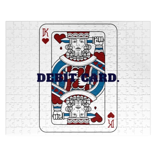 DEBIT CARD King of Hearts Playing Card Jigsaw Puzzles