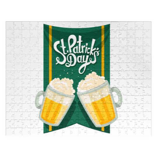 St Patrick's Day and two cups of beer Jigsaw Puzzles