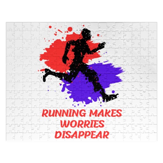running makes worries disappear Jigsaw Puzzles