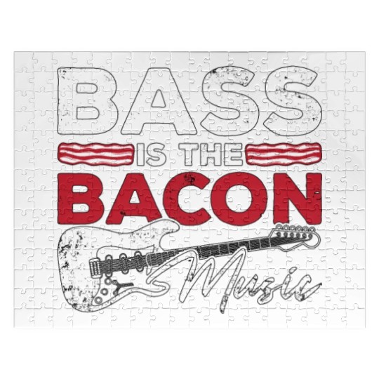 Bass Guitar Bass Is The Bacon Music Guitar Player Jigsaw Puzzles