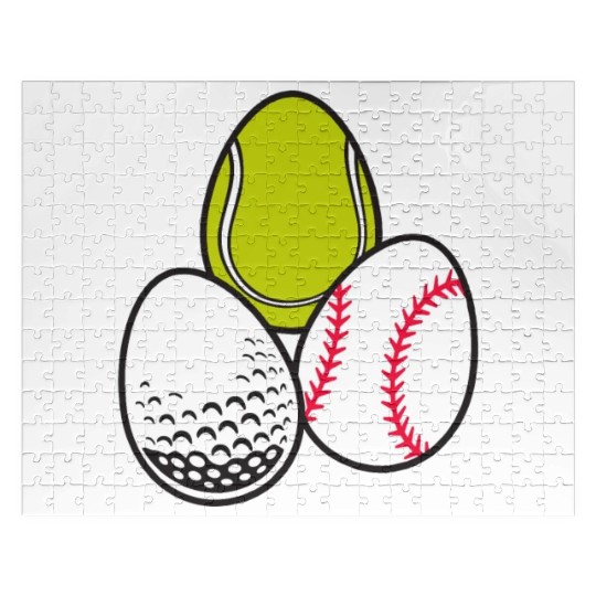 Sports Easter Egg Tennis Athletic Baseball Game Jigsaw Puzzles