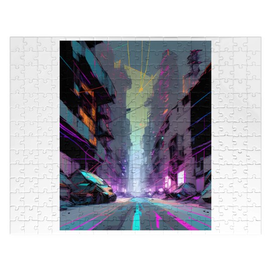 Modern Gothic AI PRINT Jigsaw Puzzles