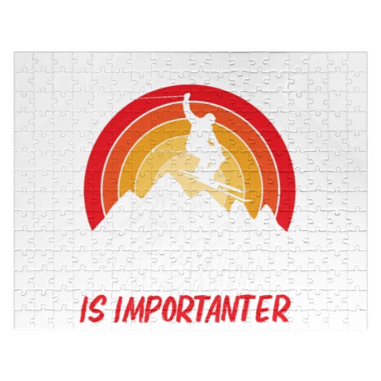 School Is Important But Skiing Mountain Alps Skier Jigsaw Puzzles