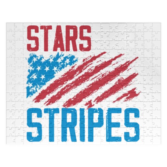 Stars And Stripes America USA Flag 4th Of July Jigsaw Puzzles