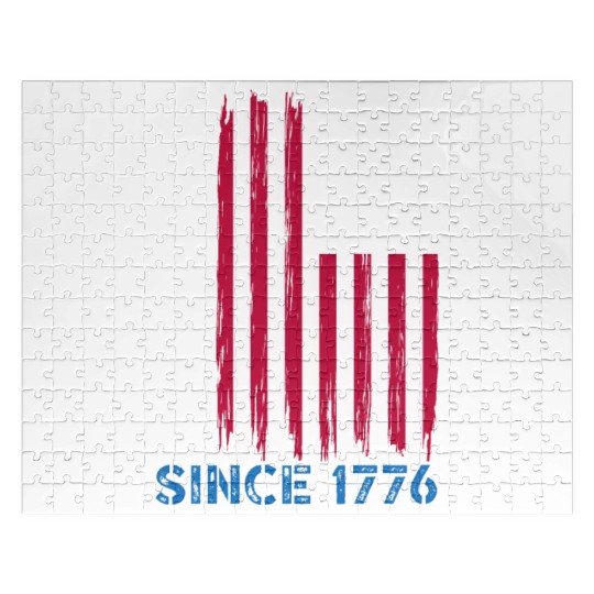 America Since 1776 American USA Flag 4th Of July Jigsaw Puzzles