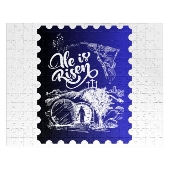 He Is Risen. Angel and singing; Classic drawing Jigsaw Puzzles
