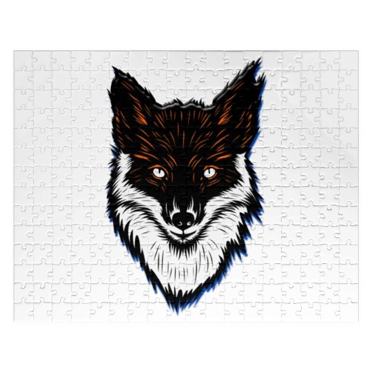 Vector illustration of fox head Jigsaw Puzzles classique