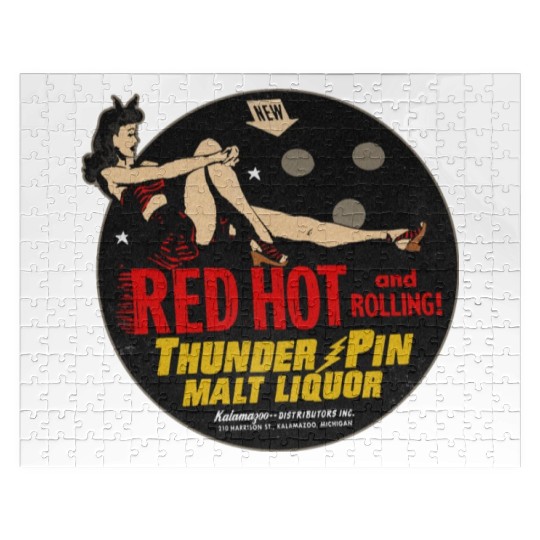 Vintage Bowler Malt Liquor Deluxe Jigsaw Puzzles